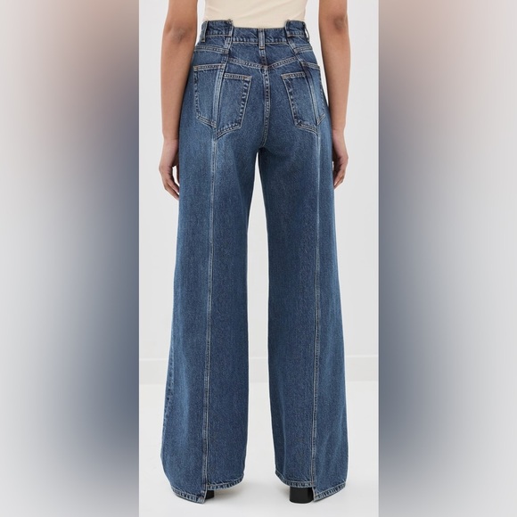 Reformation Dark Blue Cary High Rise Flare Jeans NWT - Picture 2 of 11